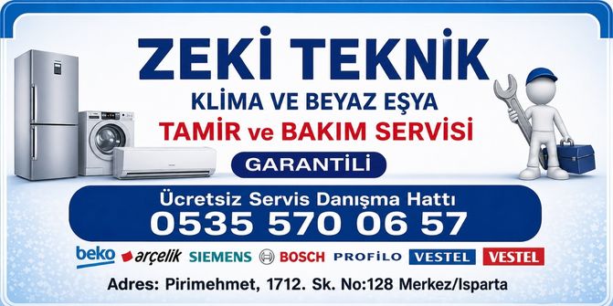 Isparta Beyaz Eşya Servisi